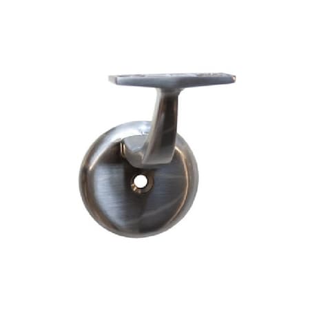 Orca Hardware Heavy Duty Handrail Bracket With Round Base, Zinc Alloy, US26D Satin Chrome Finish TH-10XL-26D